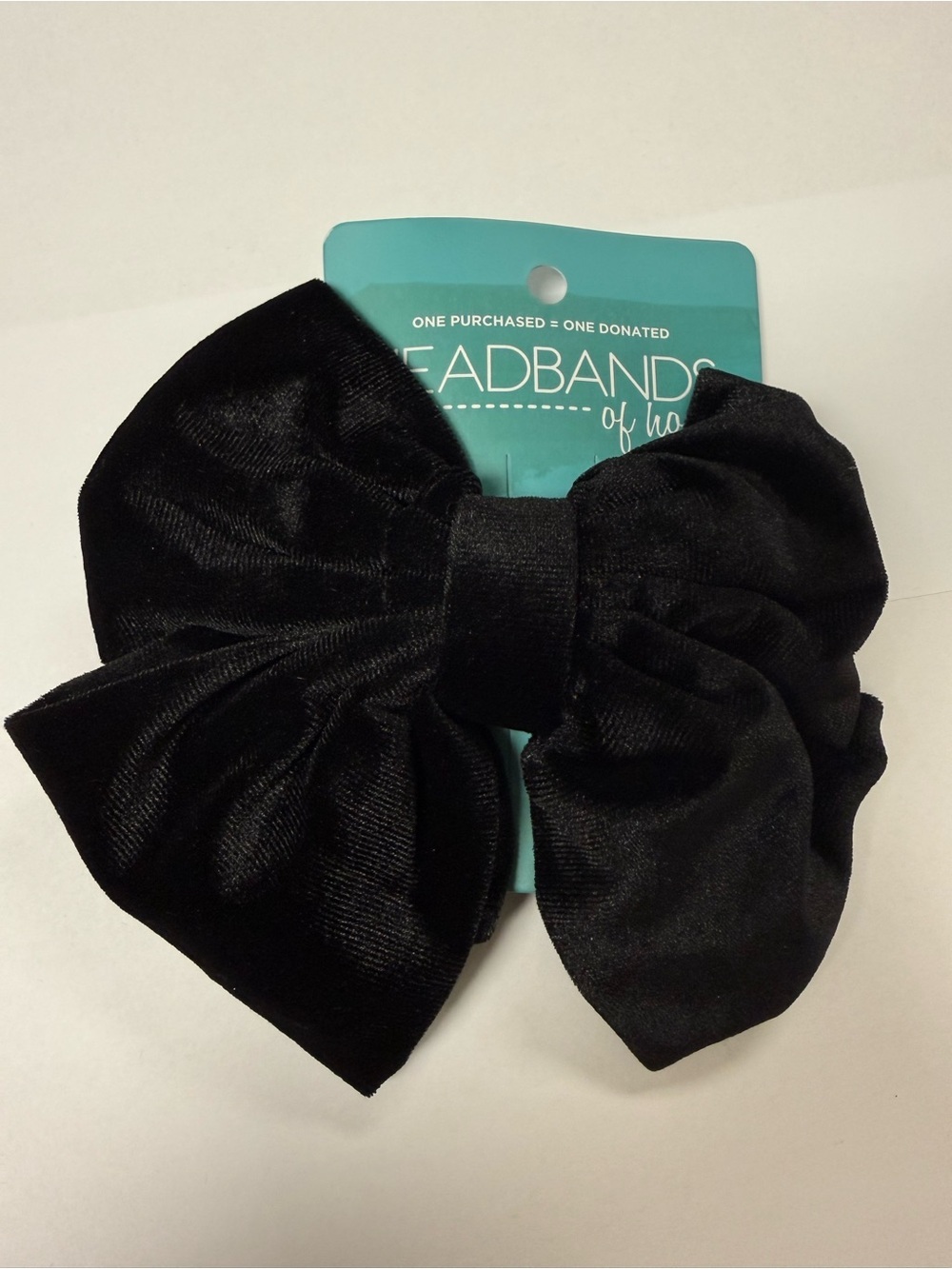 Black Velvet Large Bow Hair Clip Headbands of Hope